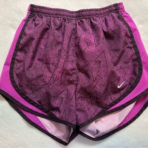 Nike Women's Geometric Purple Athletic Shorts